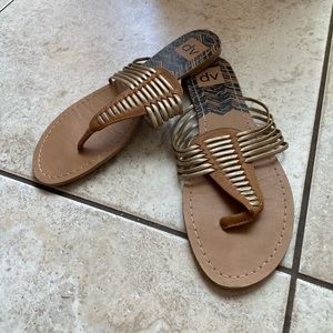 dV Sandals Brown Gold
